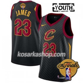 Dres Cleveland Cavaliers LeBron James 23 2018 NBA Finals Patch Nike Crna Swingman - Dječji